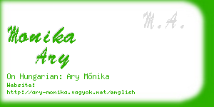 monika ary business card