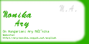 monika ary business card